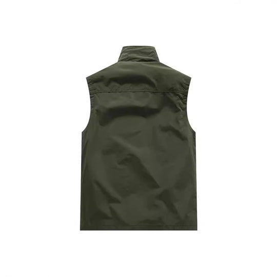 Herren Leichte Utility-Weste mit Mesh-Innenfutter, Reißverschluss und hohem Stehkragen Shop Nory