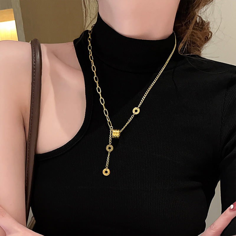Damen geschichtete Ketten Lariat Halskette Shop Nory