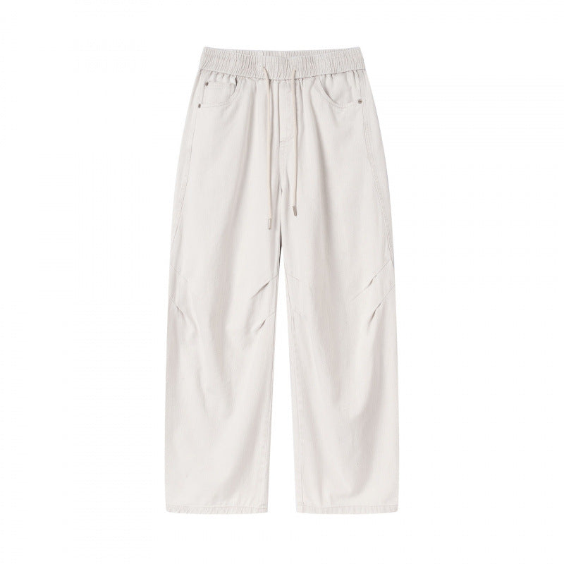 [Damen] Weite Culotte‑Hose mit hohem Elastikbund, Tunnelzug und Eingrifftaschen Shop Nory