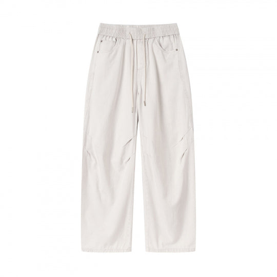 [Damen] Weite Culotte‑Hose mit hohem Elastikbund, Tunnelzug und Eingrifftaschen Shop Nory