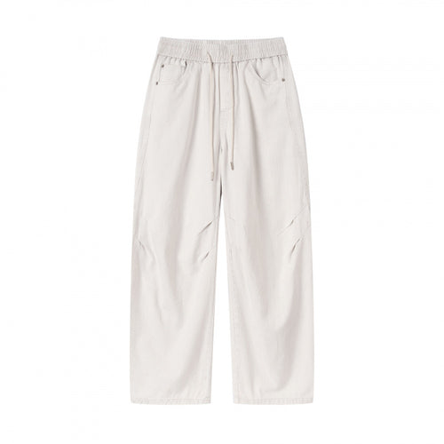 [Damen] Weite Culotte‑Hose mit hohem Elastikbund, Tunnelzug und Eingrifftaschen Shop Nory