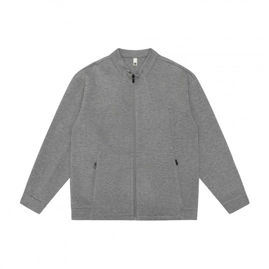 Unisex Minimalistische Oversize Zip-Jacke mit Stehkragen und verdeckten Reißverschlusstaschen Shop Nory