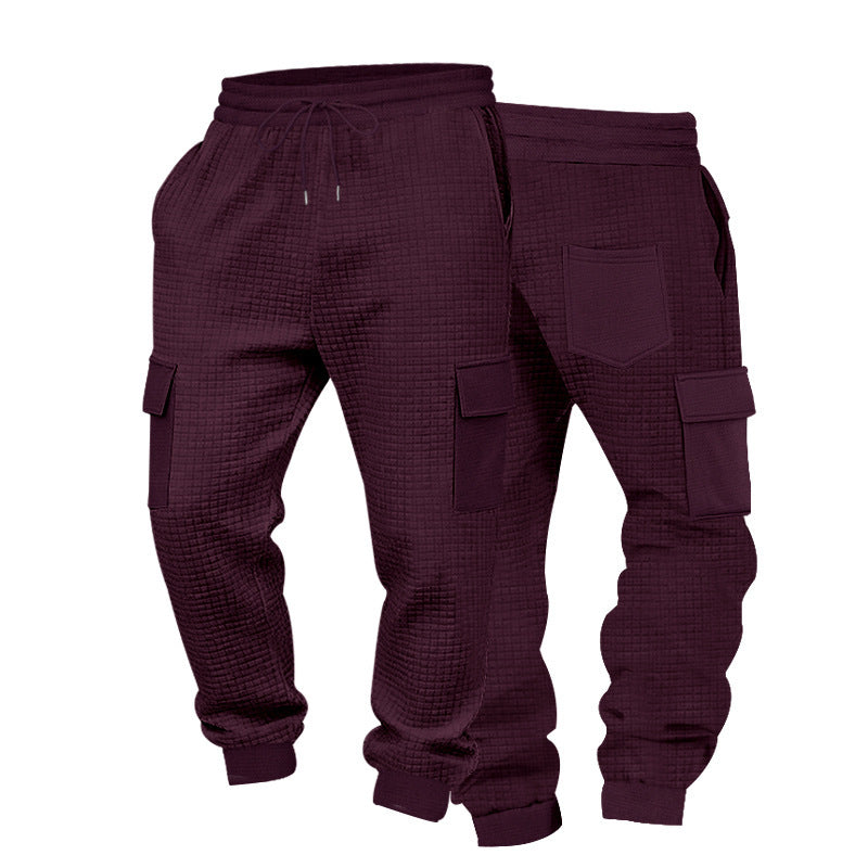 Herren Cargo-Jogginghose aus Waffelstruktur mit Kordelzug und Bündchen Shop Nory