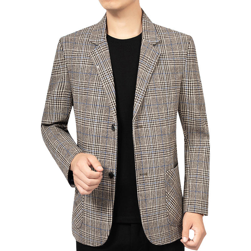 Herren Sakko mit Glencheckmuster schlanke Schnittführung und Zweiknopf-Silhouette Shop Nory