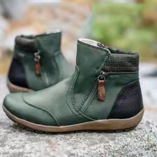 Damen Kurzschaft-Stiefelette mit warmem Futter, seitlichem Reißverschluss und gepolsterter Knöchelmanschette Shop Nory