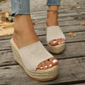 Damen Wedge-Sandaletten mit weichem Obermaterial und bequemer Sohle