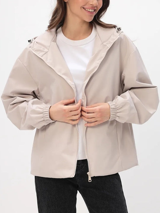 Damen Leichte Freizeitjacke mit Kapuze