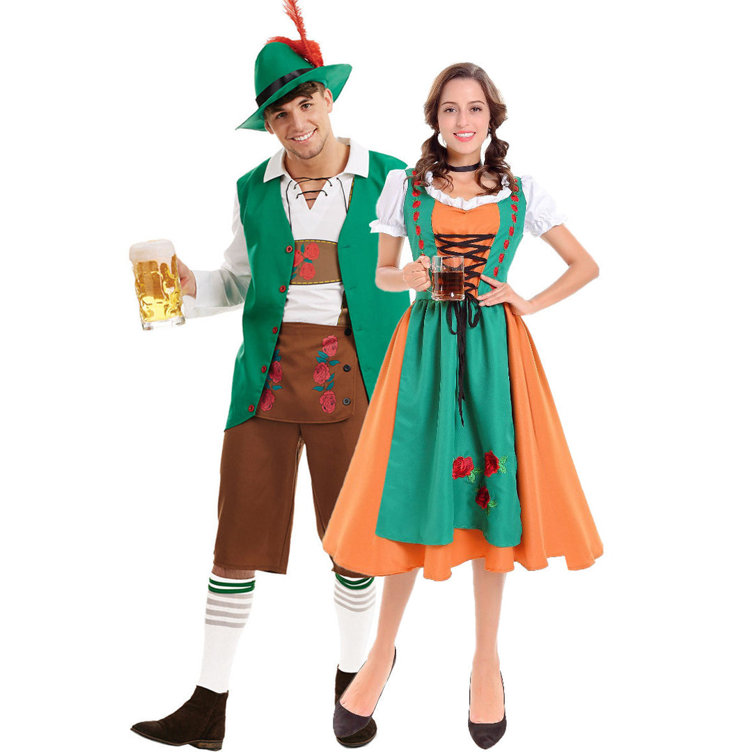 Damen nan traditionelles Dirndlkleid mit Schürze und geschnürtem Mieder Shop Nory