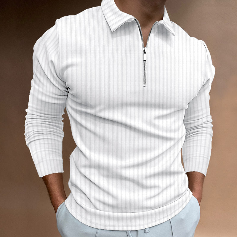Herren modischer Poloshirt mit Reißverschluss