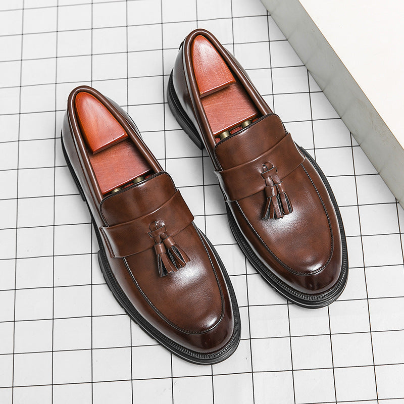 Damen elegante Loafers mit Quasten und hochwertigem Leder