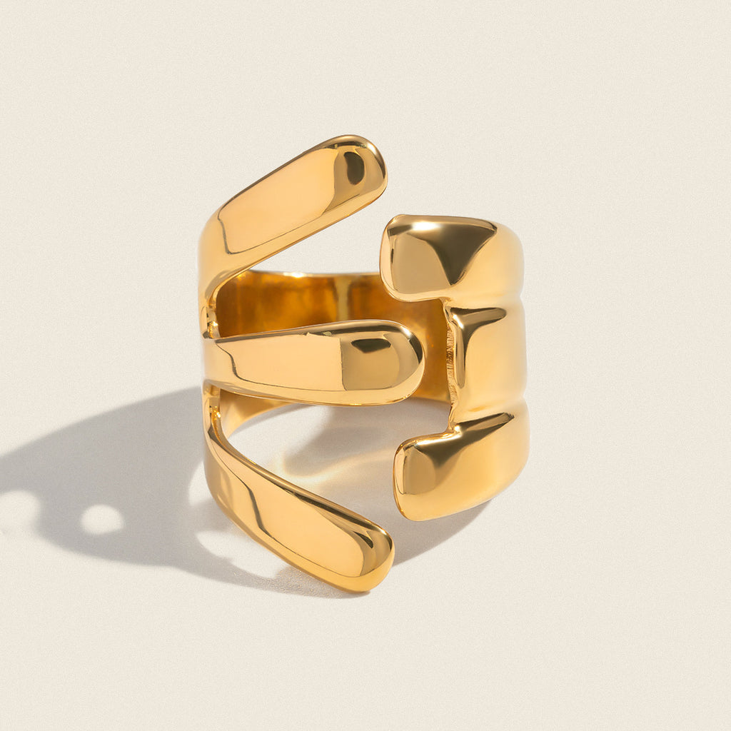 Damen modischer Edelstahlring mit hypoallergener Beschichtung Shop Nory