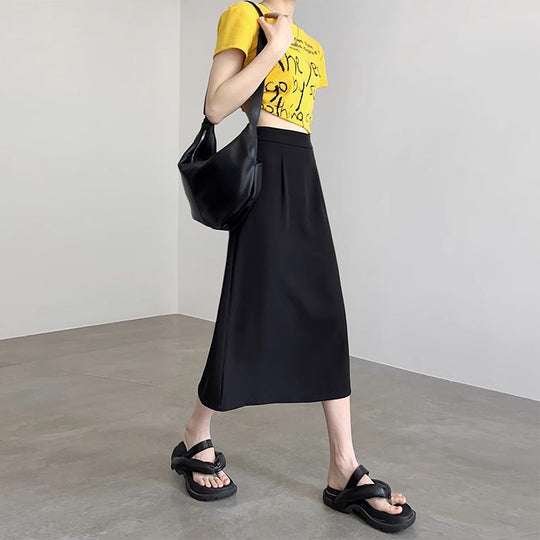 Damen Elegante und fließende Maxirock Shop Nory