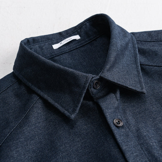 Herren Weiches Denim-Overshirt mit Pattentasche und lockerem Schnitt Shop Nory