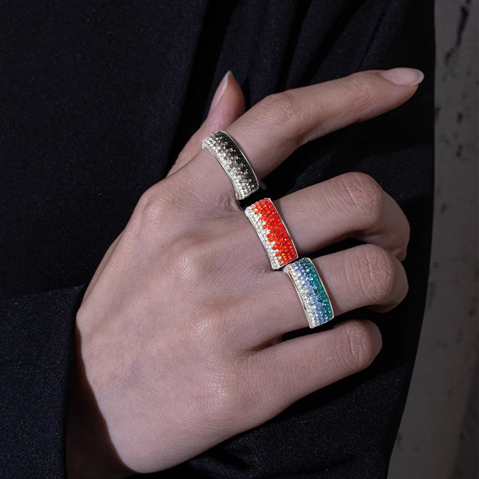 Damen Ring mit funkelndem Zirkonia-Besatz Shop Nory
