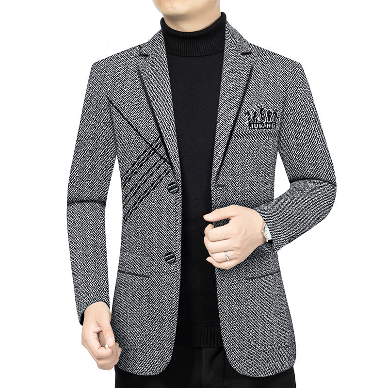 Herren Modernes Tweed-Sakko Slim Fit mit dezentem Emblem Shop Nory