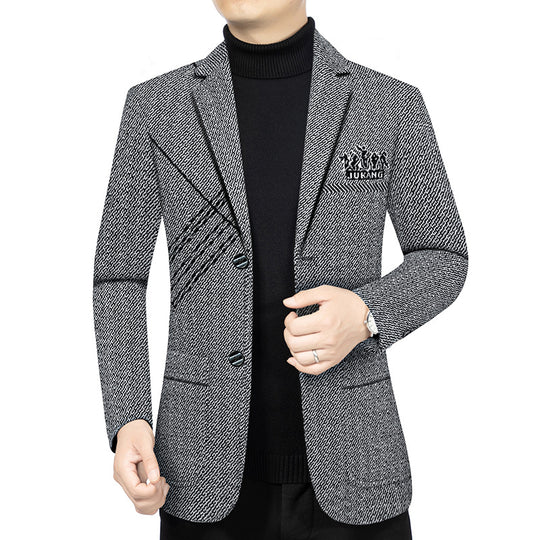 Herren Modernes Tweed-Sakko Slim Fit mit dezentem Emblem Shop Nory