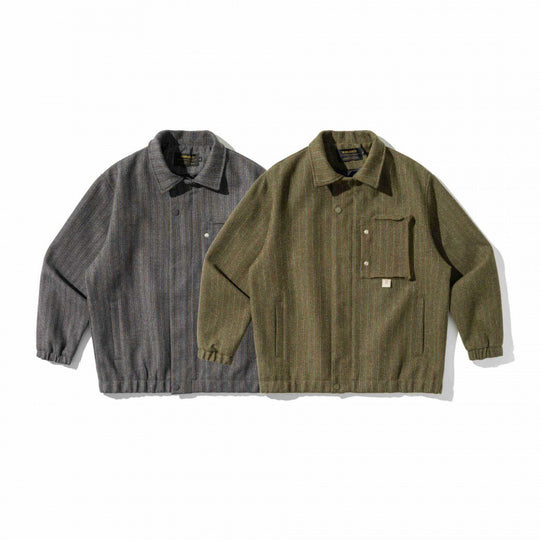 Herren Kastenförmige Overshirt‑Jacke aus Wollmix mit aufgesetzter Brusttasche Shop Nory