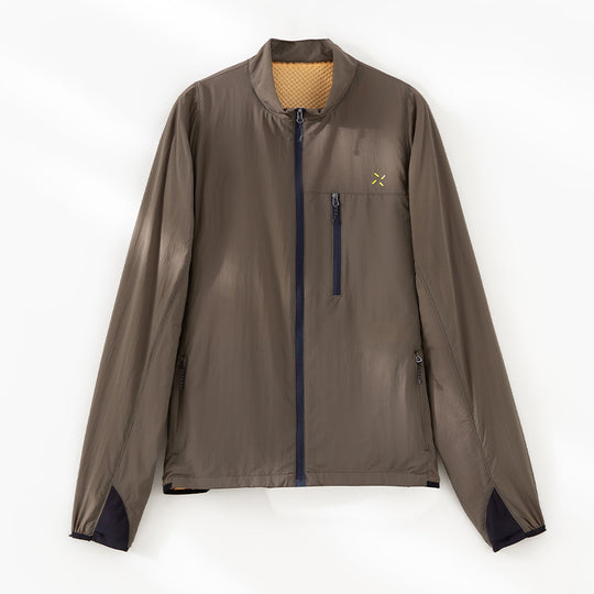 Herren Ultraleichte Wind- und Regenjacke mit durchgehendem Reißverschluss, Brusttasche und atmungsaktivem Meshfutter Shop Nory