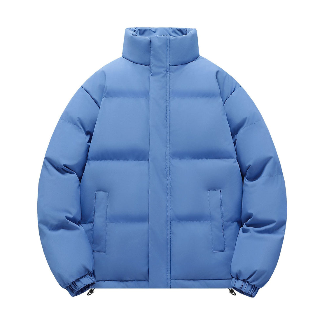 Herren Kurz geschnittene stark wattierte Steppjacke mit hohem Stehkragen und Kordelzugsaum Shop Nory
