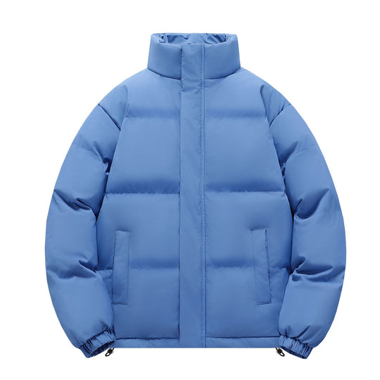 Herren Kurz geschnittene stark wattierte Steppjacke mit hohem Stehkragen und Kordelzugsaum Shop Nory
