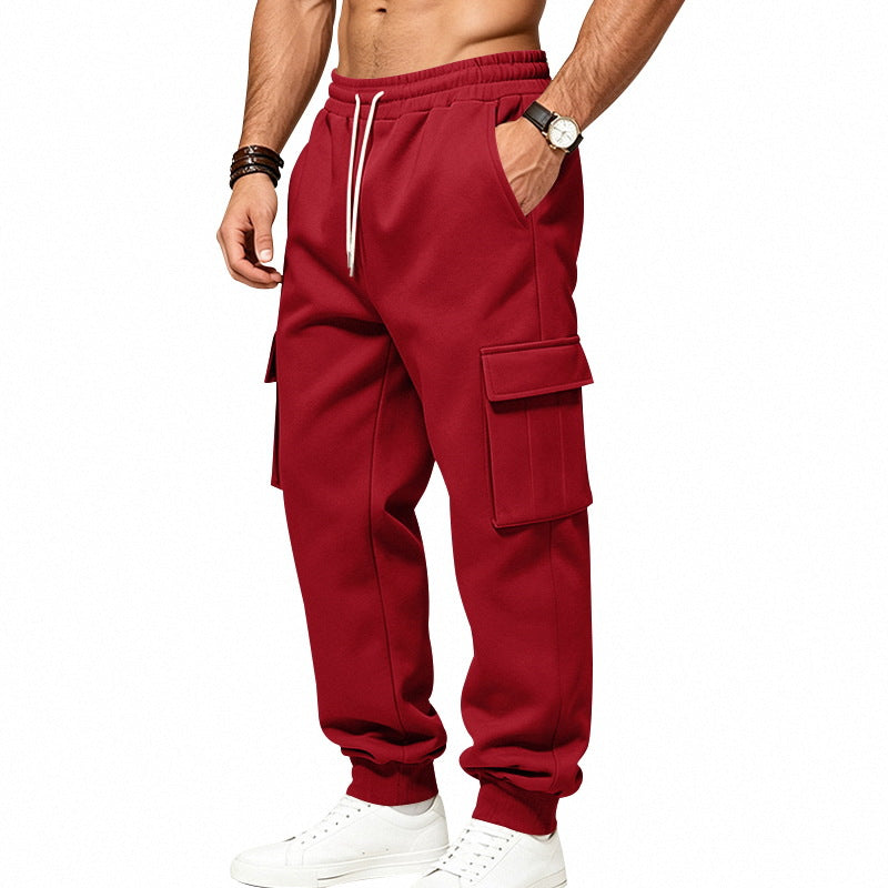 Herren locker geschnittene Cargo-Jogginghose mit elastischem Bund und großen Klappentaschen Shop Nory