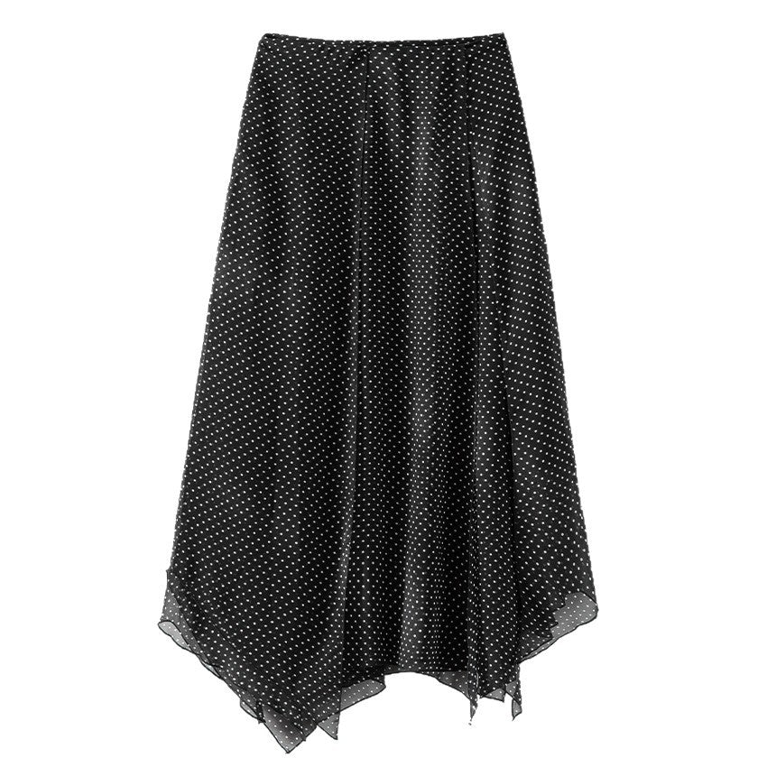 Damen Luftige Polka‑Dot Schlaufenbluse mit Schleifenkragen, Plissée‑Vorderteil und Manschettenärmel Shop Nory