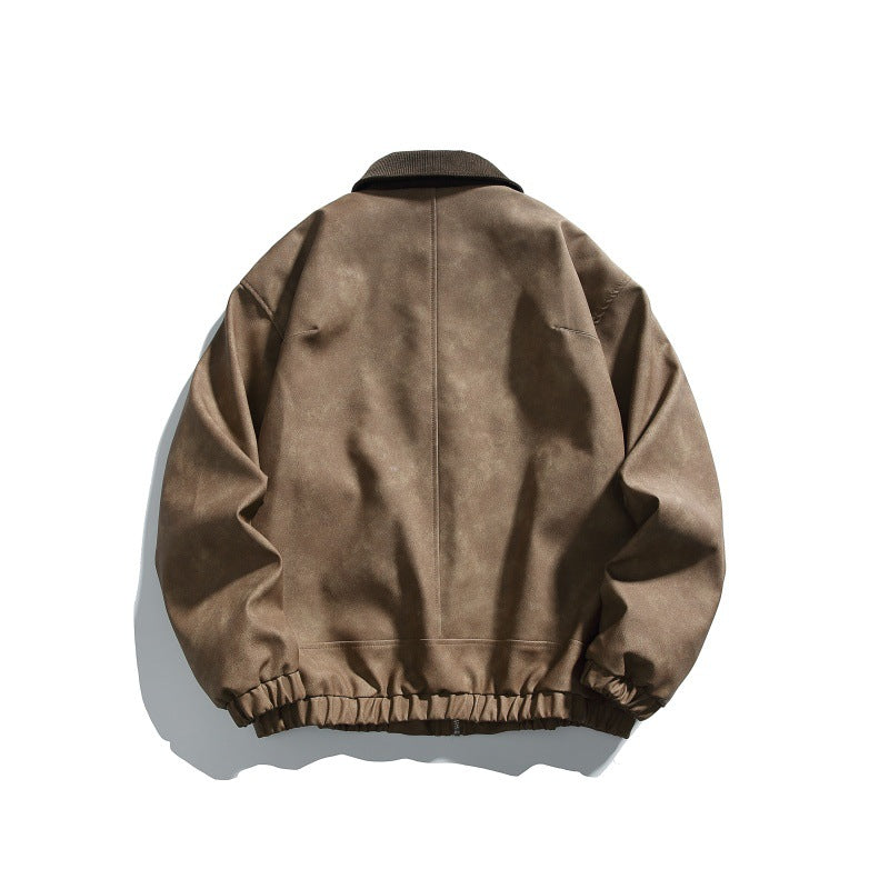 Herren Boxy-Canvas-Blousonjacke mit Cordkragen und elastischem Saum Shop Nory