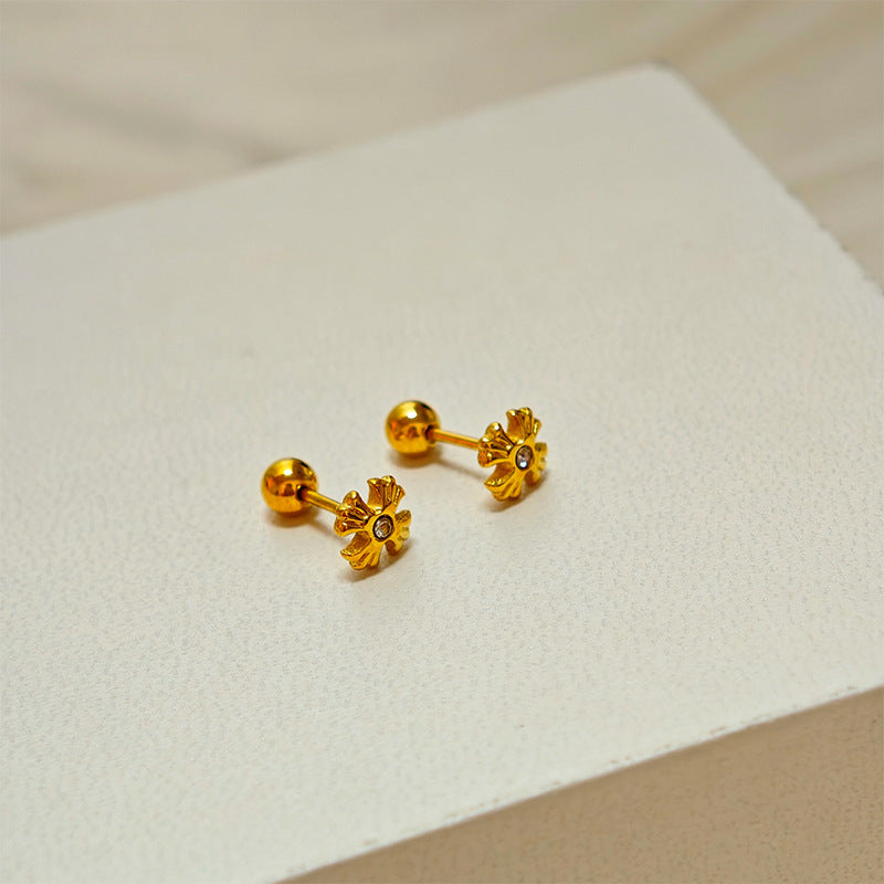 Damen Floral Accent Stud Ohrringe Shop Nory