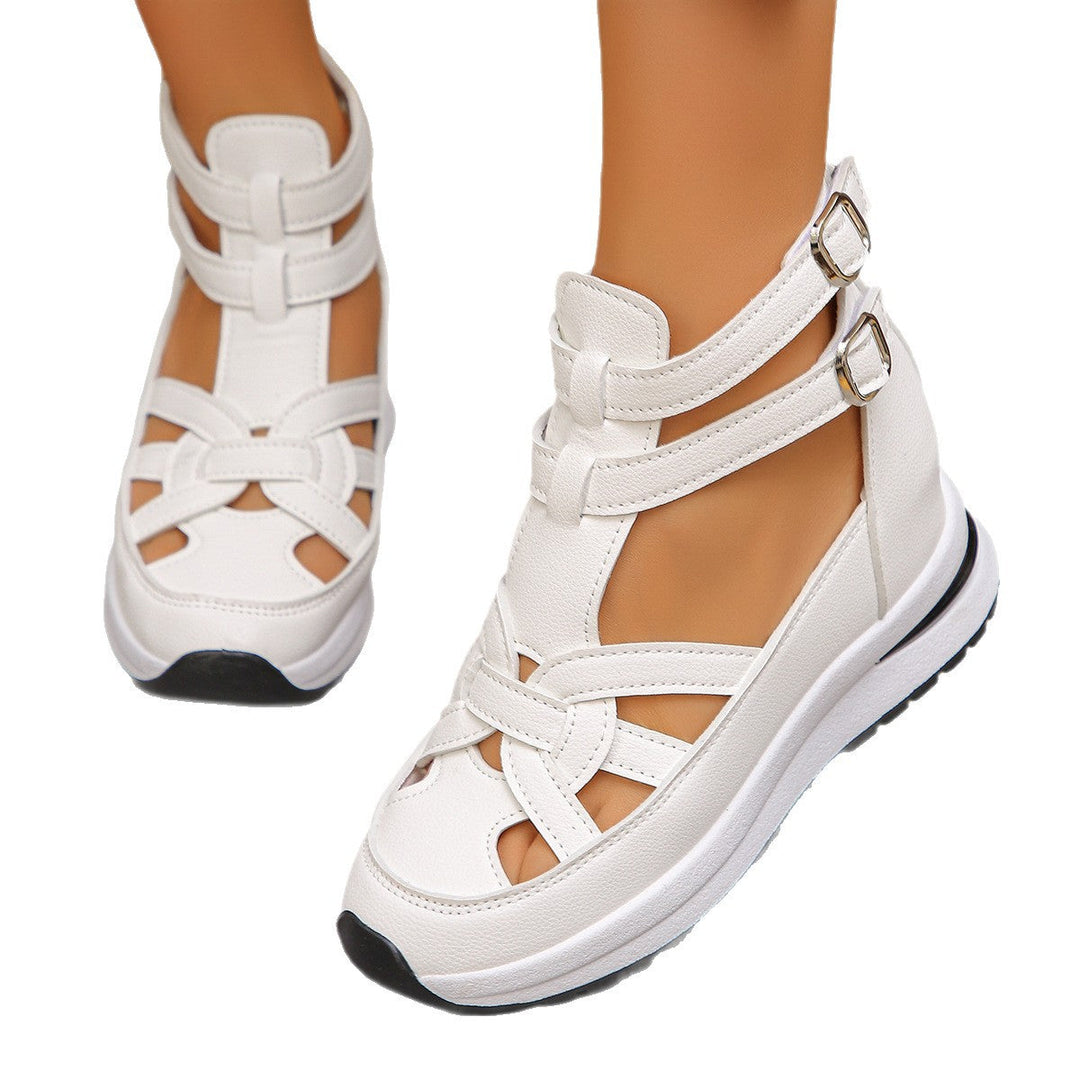 Damen Wedge-Sandalen mit modischem Riemendesign und komfortabler Plateau-Sohle