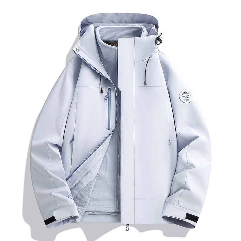 Unisex Wasserabweisende Softshelljacke mit Fleece-Innenfutter und Verstellbarer Kapuze Shop Nory
