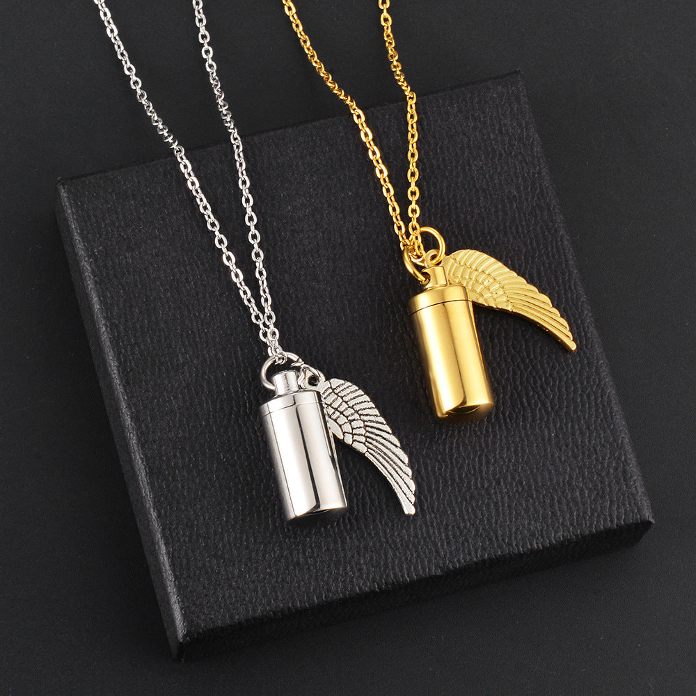 Damen Halskette mit einzigartigem Anhänger im Kapseldesign Shop Nory