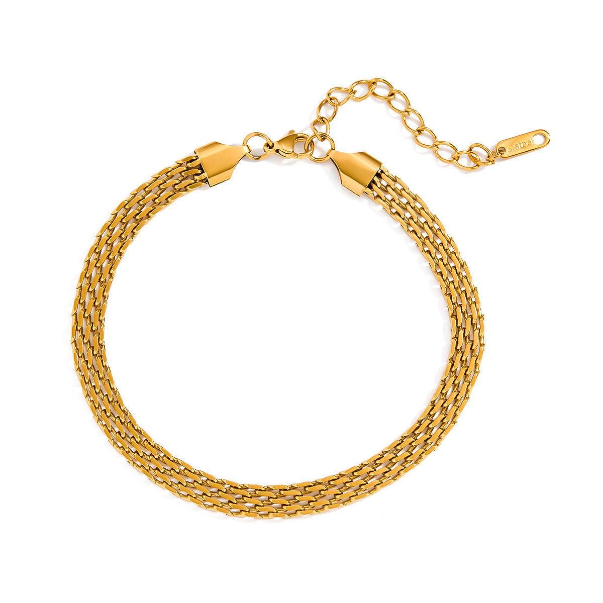 Damen Armband mit elegantem Zopfmuster aus hypoallergenem Edelstahl Shop Nory