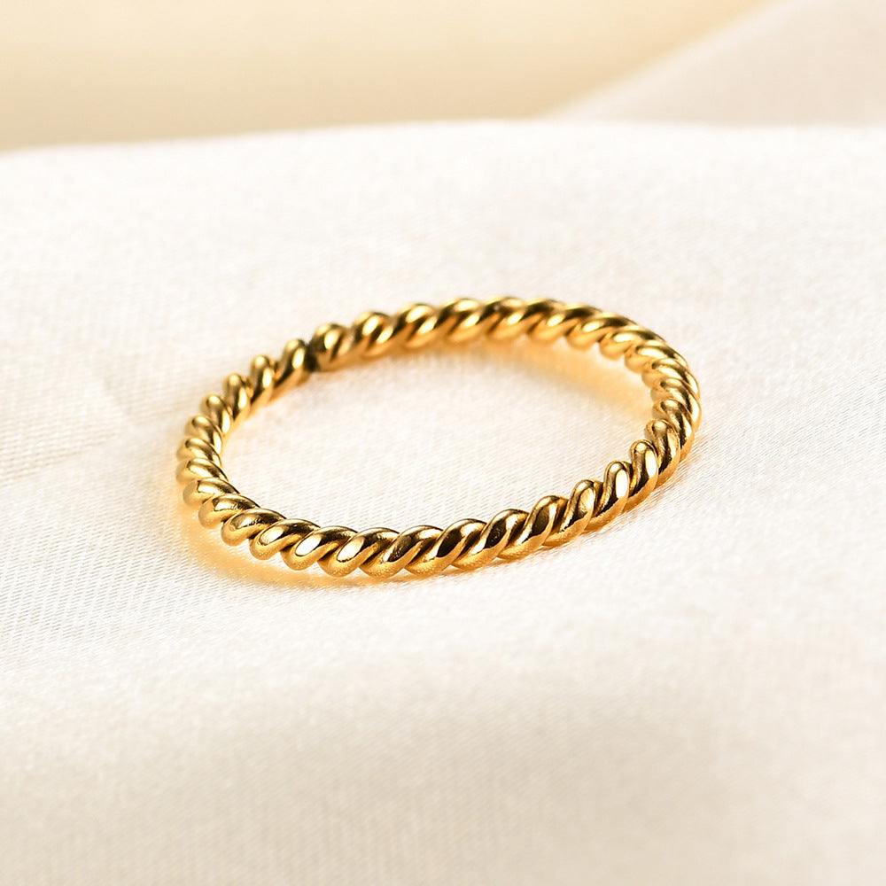 Damen Edelstahlarmreif mit gedrehtem Design Shop Nory
