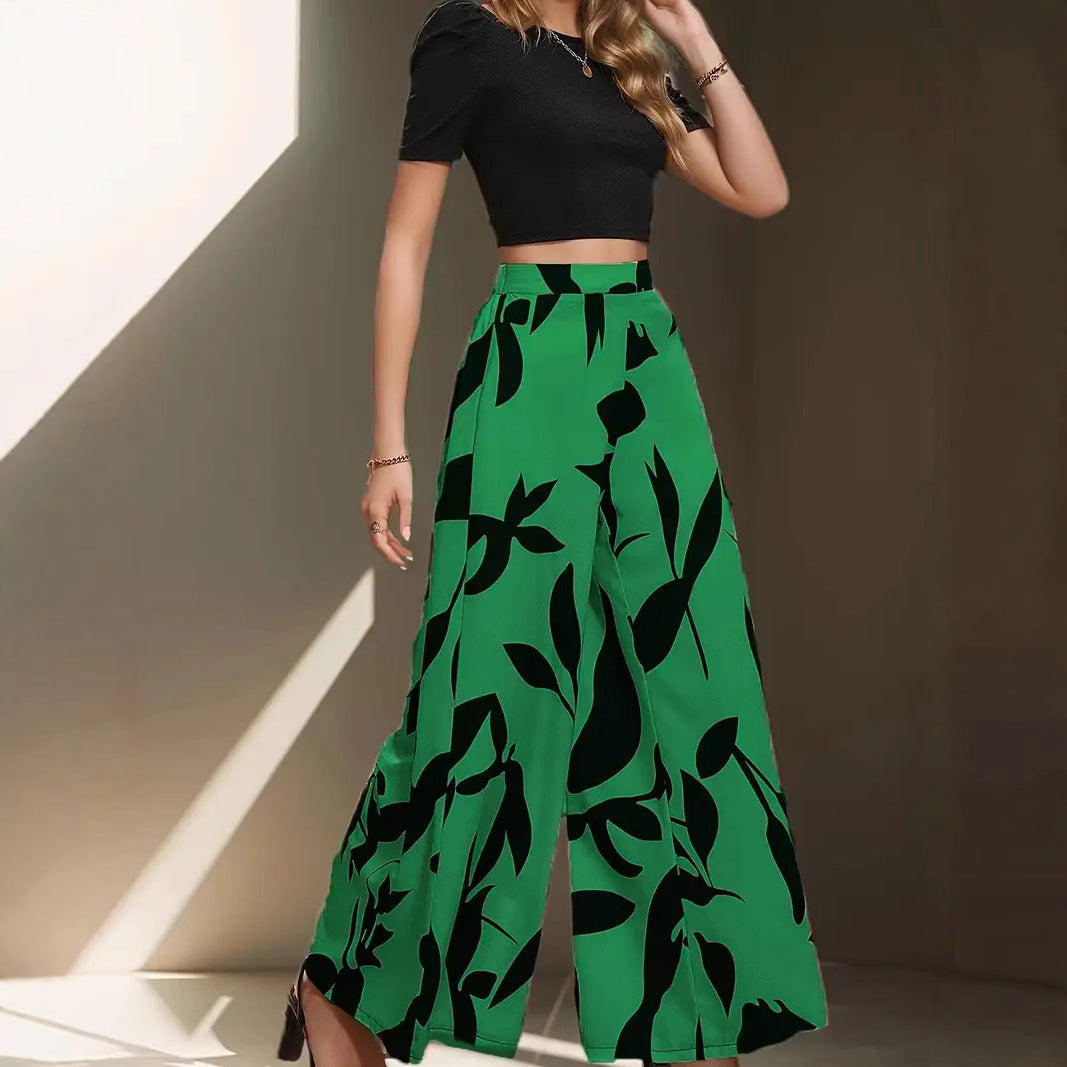 Damen Palazzohosen mit floralem Muster