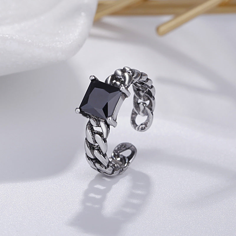 Damen Offener Ring mit kunstvollem Blattdesign Shop Nory