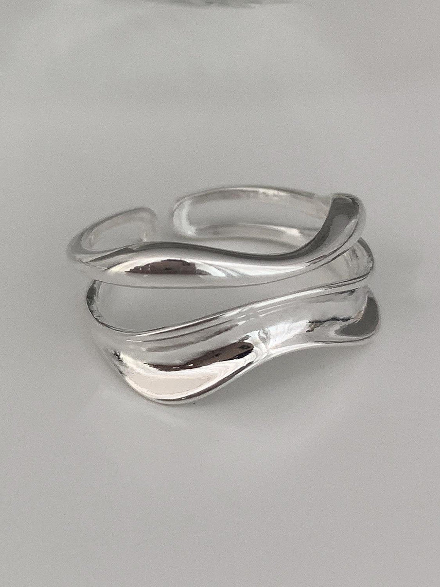 Damen Ring Set mit elegantem geschlungenem Design aus hochwertigem Silber Shop Nory