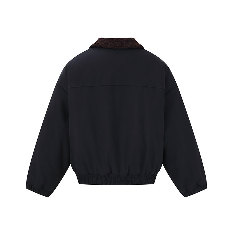 Unisex Boxy Blousonjacke mit Teddykragen und elastischem Saum Shop Nory