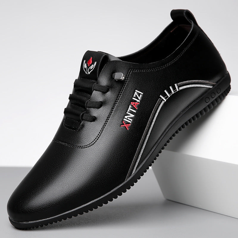 Herren Eleganter leichter Lederimitat-Slip-On mit elastischer Schnellzug-Lacing und profilierter Gummisohle Shop Nory