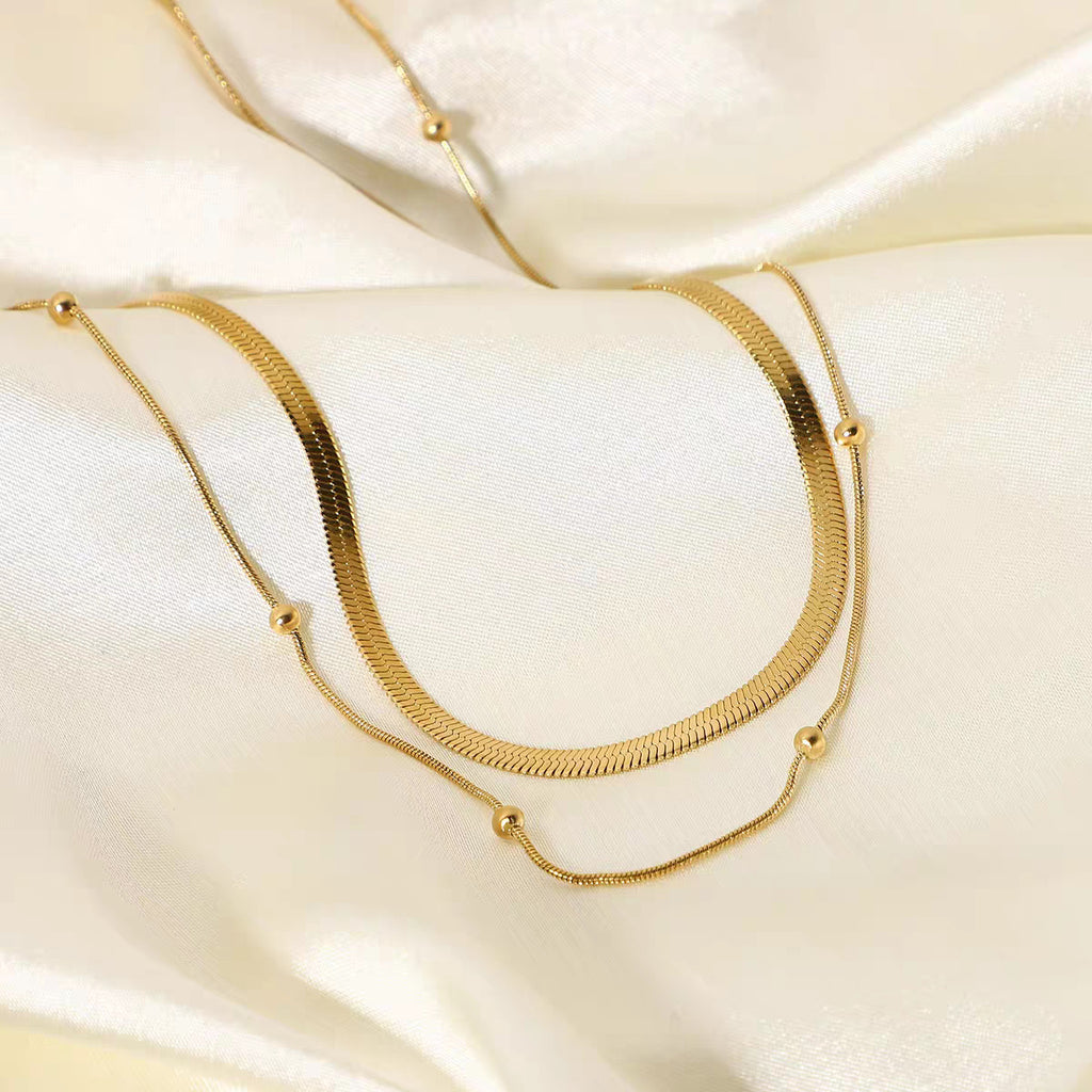 Frauen Geschichtete Gold Halskette Shop Nory