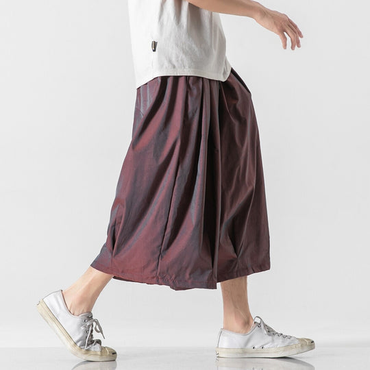 Herren Weit geschnittene Culotte-Loungehose mit tiefem Schritt und elastischem Tunnelzug Shop Nory