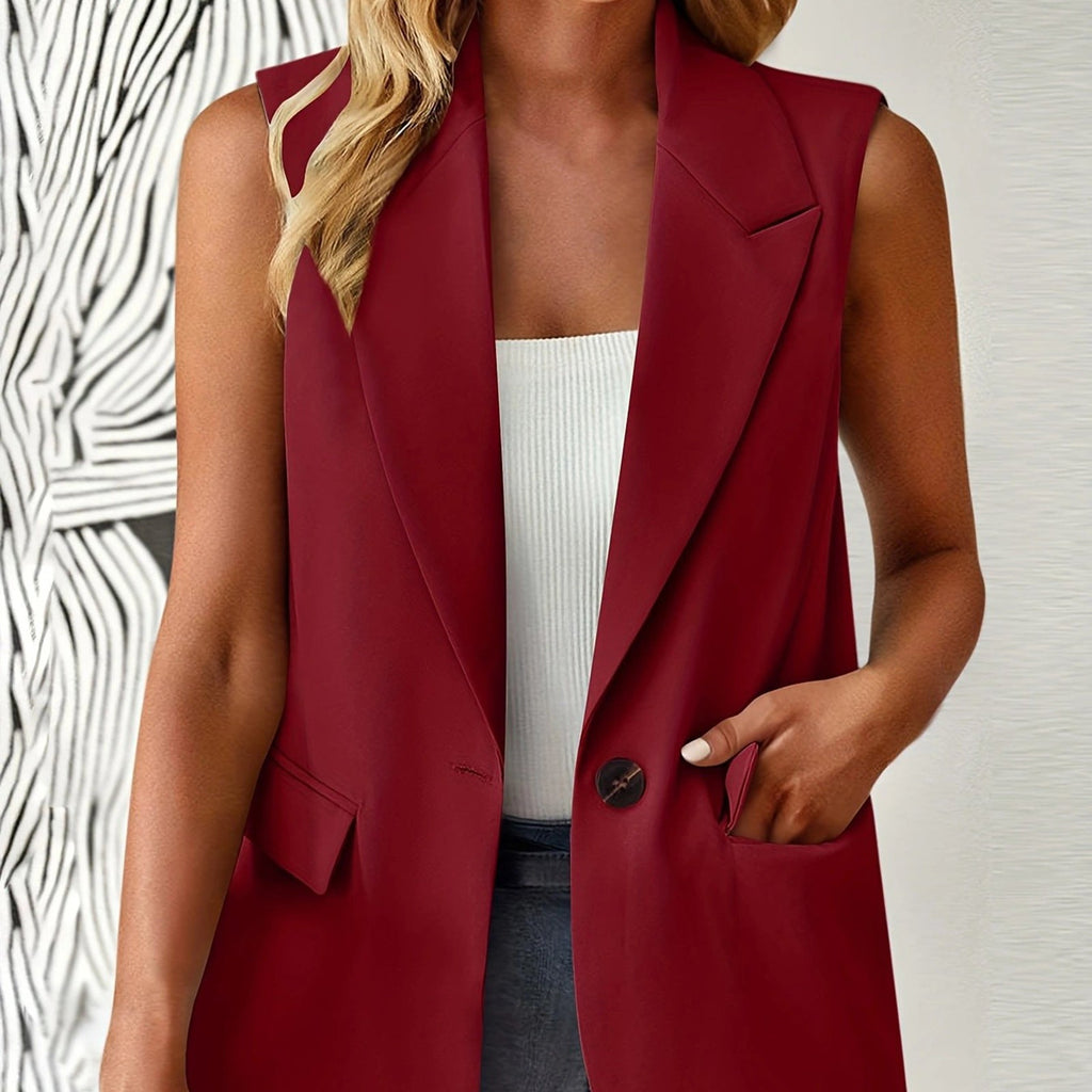 Damen stylische ärmellose Blazerweste