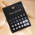 Damen Ohrstecker-Set mit eleganten, funkelnden Kristallen Shop Nory