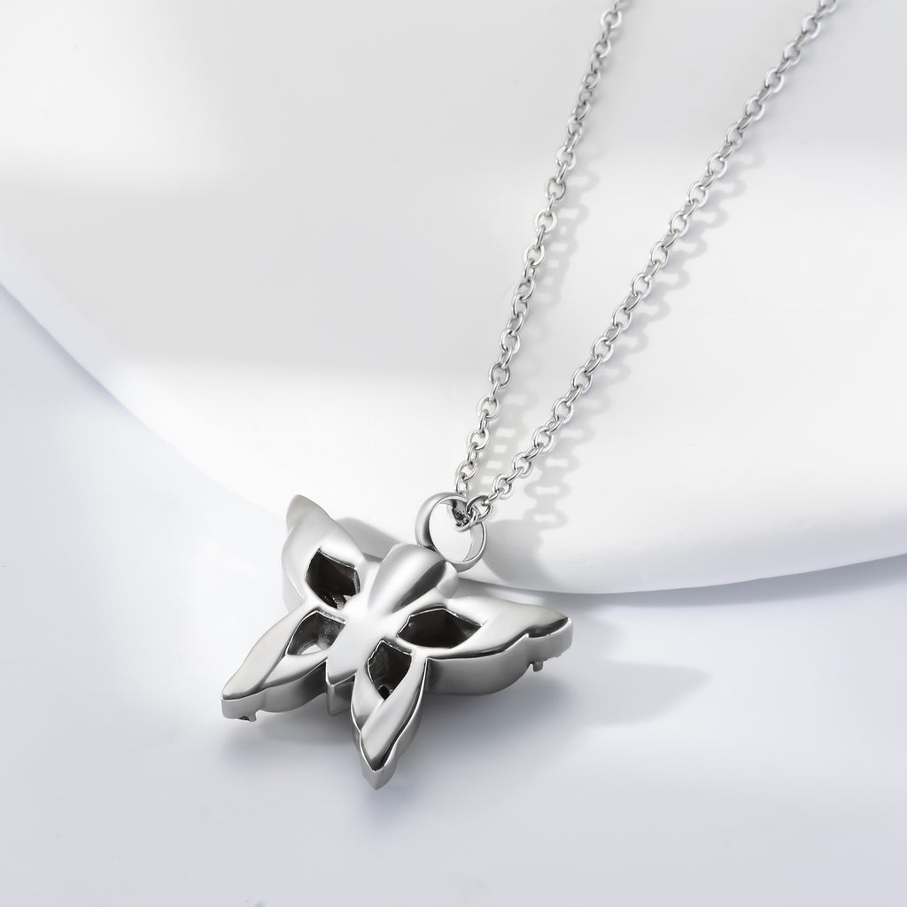 Damen eleganter Schmetterlingsanhänger mit funkelnden Kristallakzenten Shop Nory