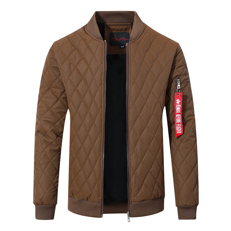 Herren Gesteppte Bomberjacke mit Diamantsteppung und Ärmeltasche Shop Nory