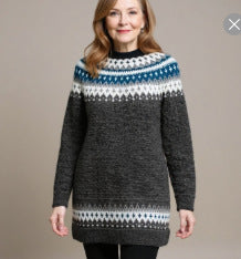 Damen nan kuscheliger Norweger-Strickpullover mit Stehkragen und Oversize-Passform Shop Nory