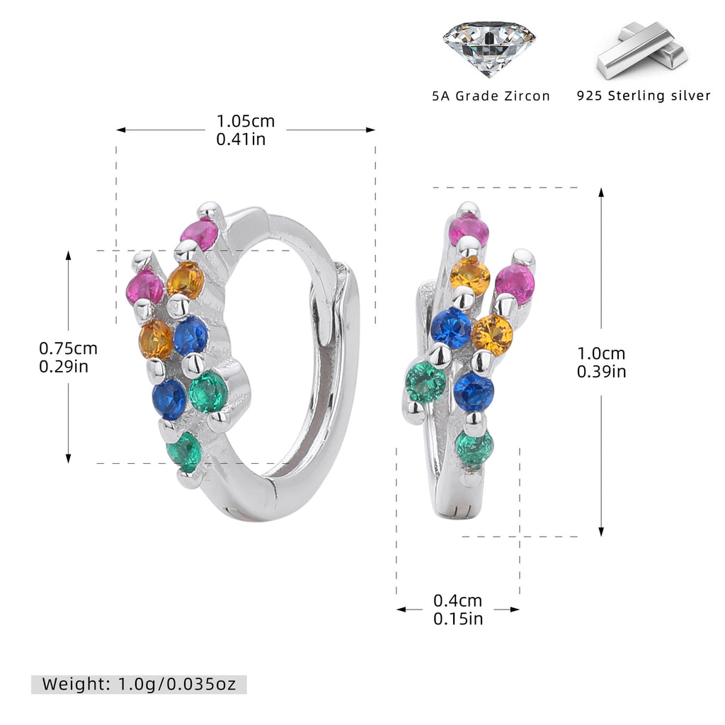 Damen Ohrstecker mit funkelnden Zirkon-Akzenten und hochwertigem 925 Sterling Silber Shop Nory
