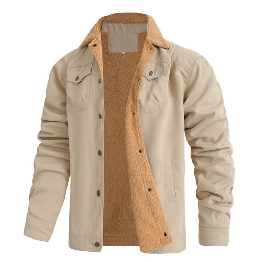 Herren Sherpa-gefütterte Workwear-Jacke aus Baumwoll-Canvas Shop Nory
