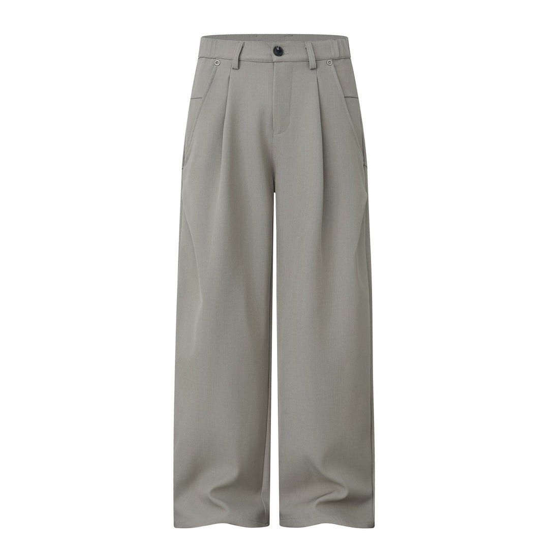 Damen Weite Bundfalten-Hose mit hohem Bund und weitem Bein Shop Nory