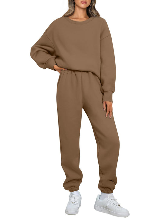 Damen nan gemütliches zweiteiliges Lounge-Set aus French-Terry mit Oversize-Sweatshirt und taillierter Jogginghose Shop Nory