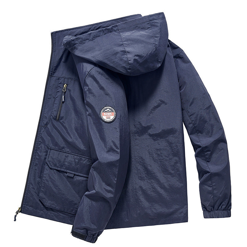 Herren Ultraleichte Kapuzen-Fieldjacke mit Mesh-Innenfutter und Mehrfach-Taschen Shop Nory